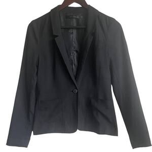 Eric‎ + Lani Women Blazer Jacket S Black Button Closure Career Officewear Event